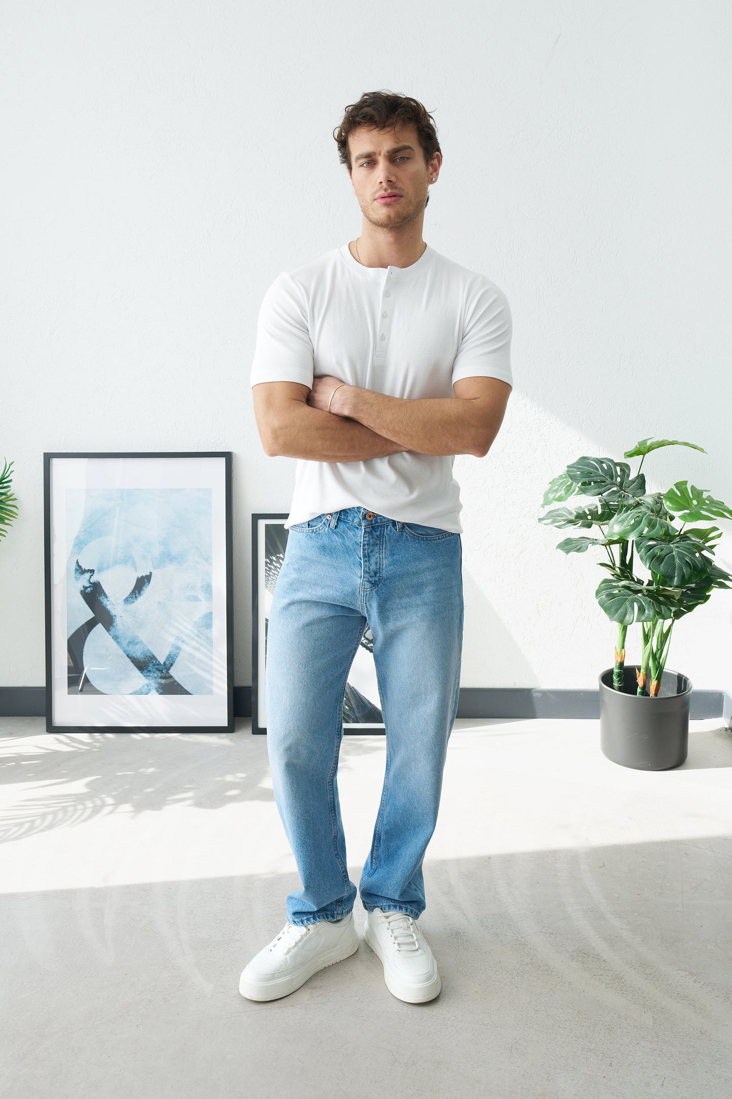 BUTTON UP FIT T-SHIRT