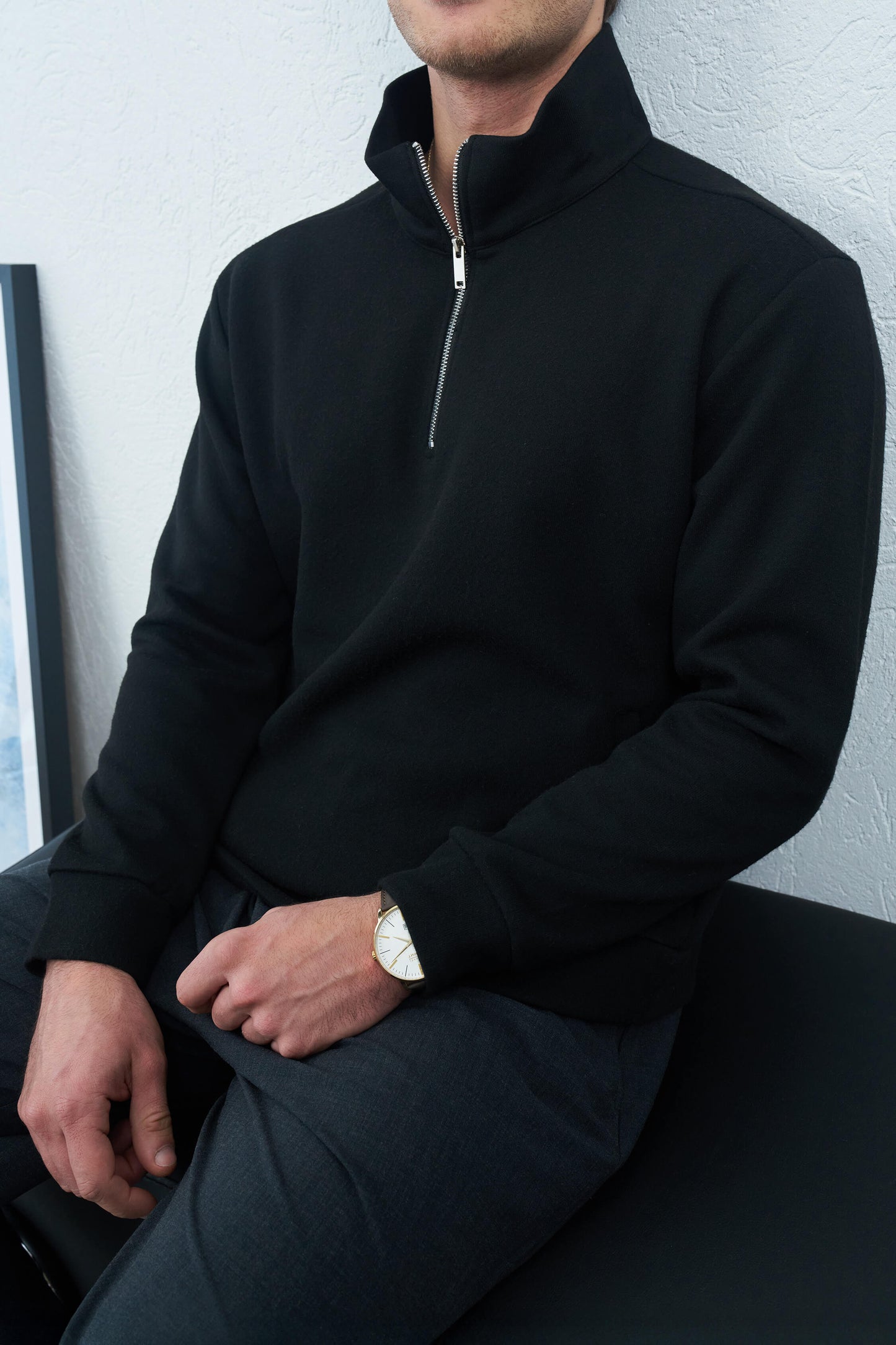 HALF ZIP PREMIUM SWEATSHIRT (2 COLOR)