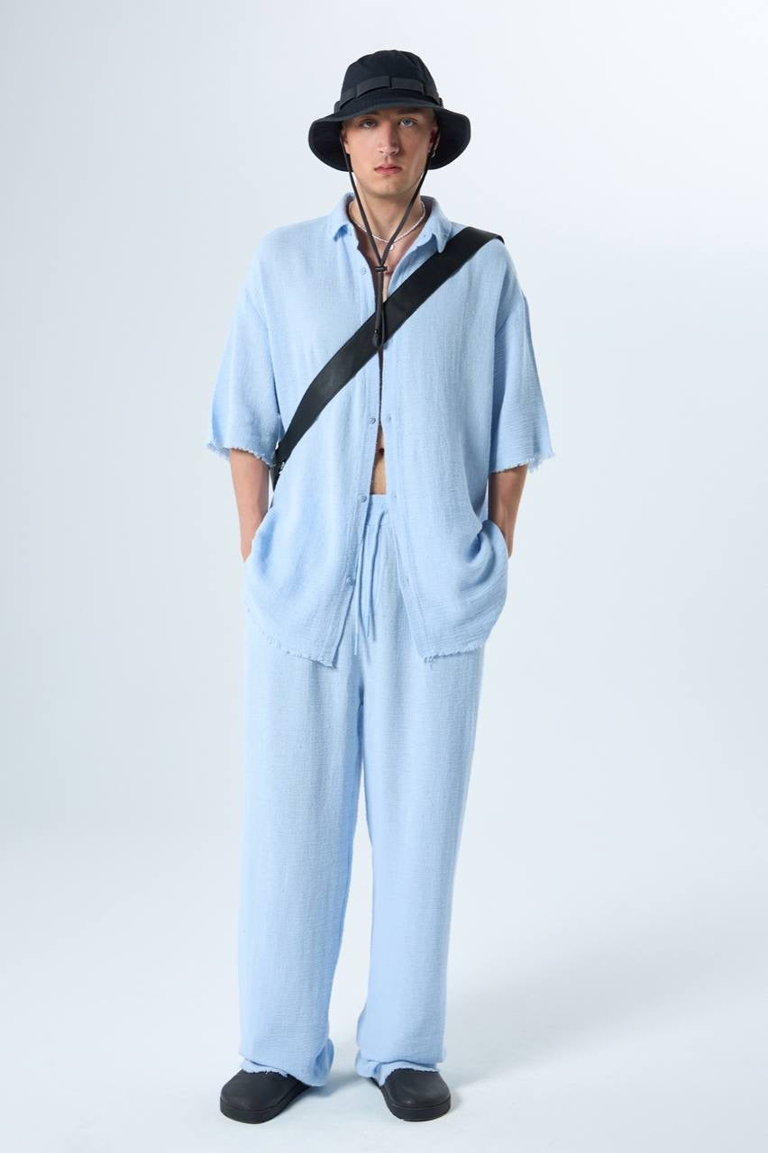 LIGHT BLUE LINEN SET