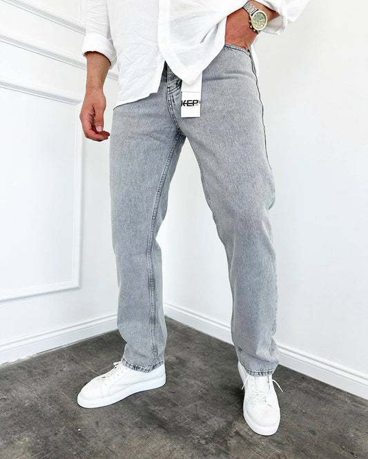 BAGGY STONEWASHED GRAY JEAN