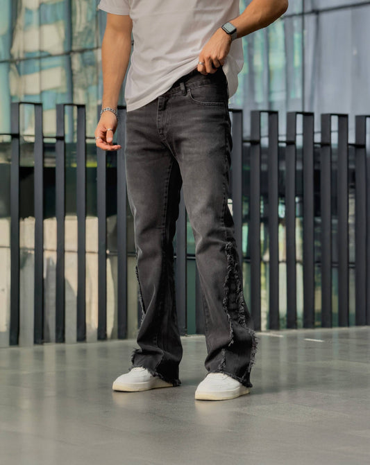 VIP WASHED BLACK FLARE JEAN