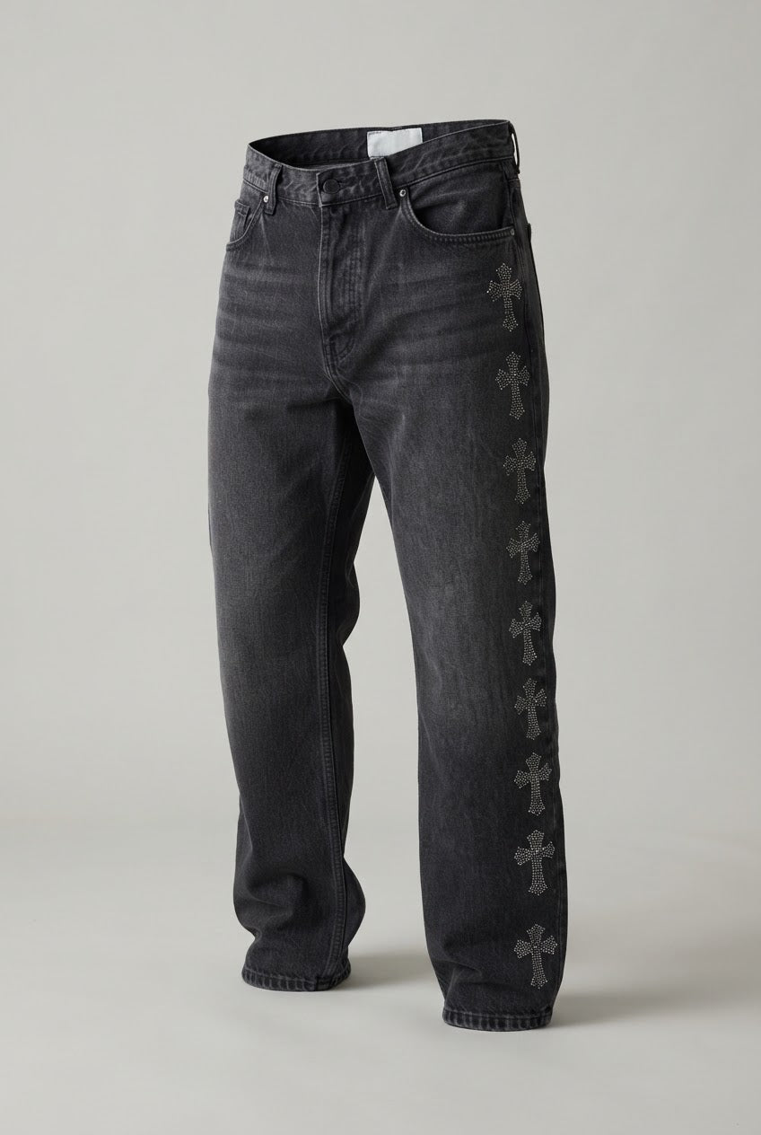 DARK GRAY CHROM HEATS JEAN