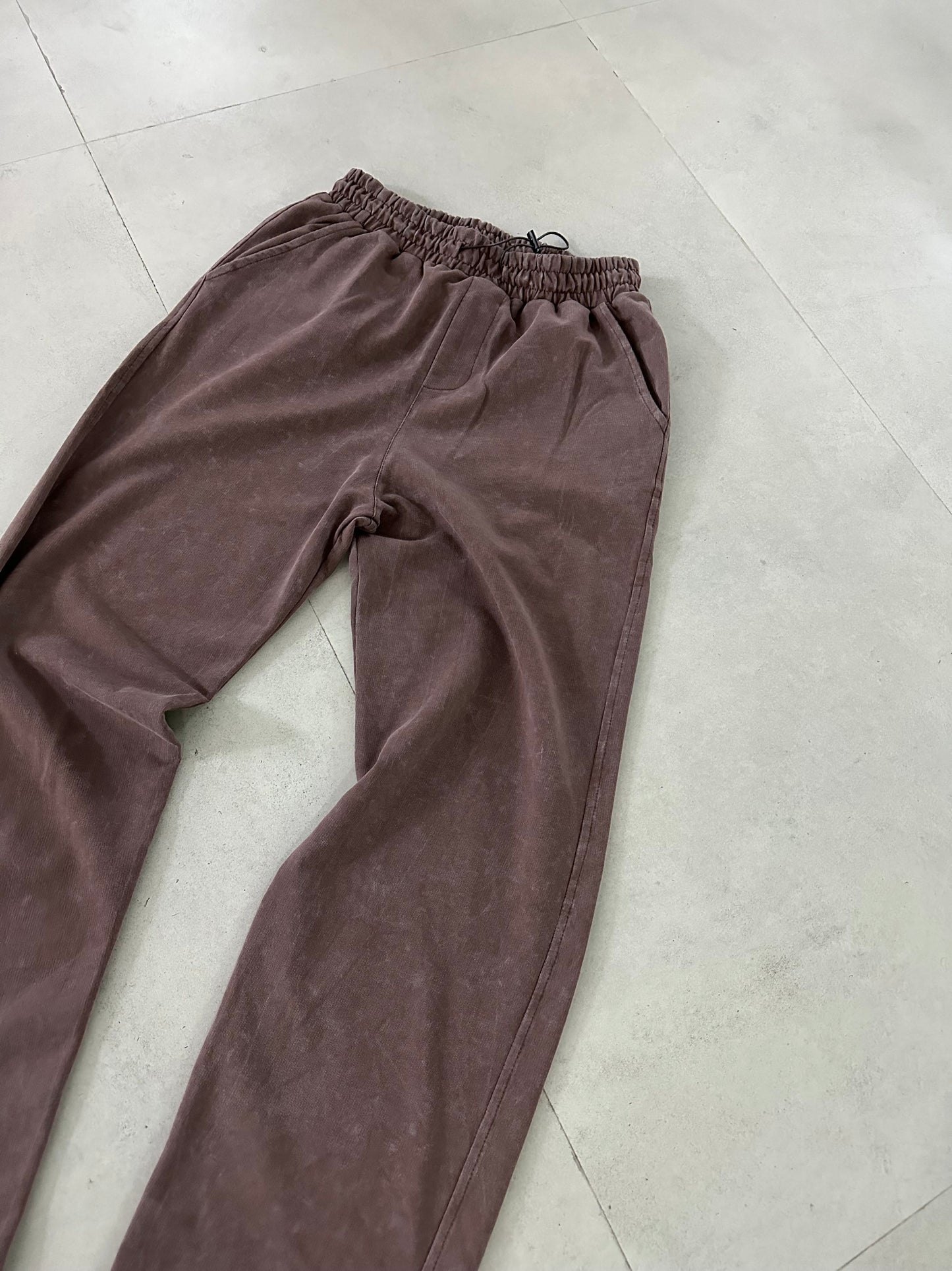 STONEWASHED BASIC TRACK PANTS