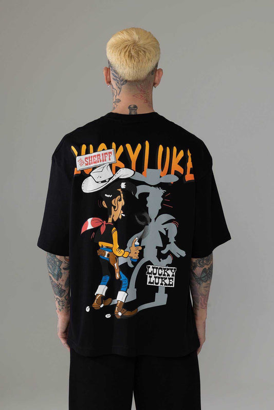 LUCKY LUKE BLACK T-SHIRT