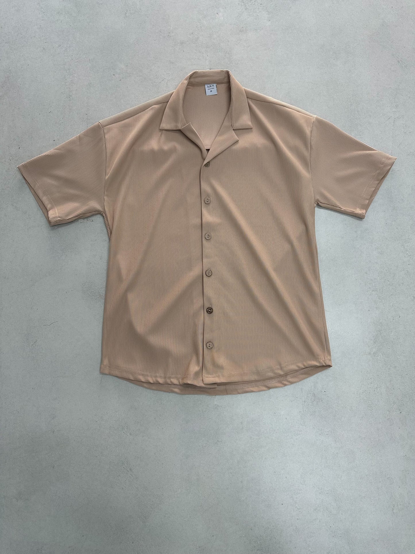 RIBBED SHORT SLEEVE SHIRT