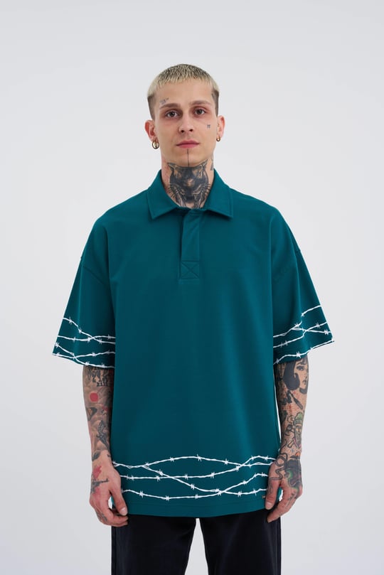 BARBED WIRE POLO T-SHIRT