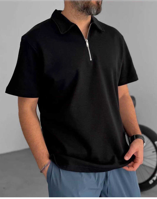HALF ZIP PREMIUM T-SHIRT