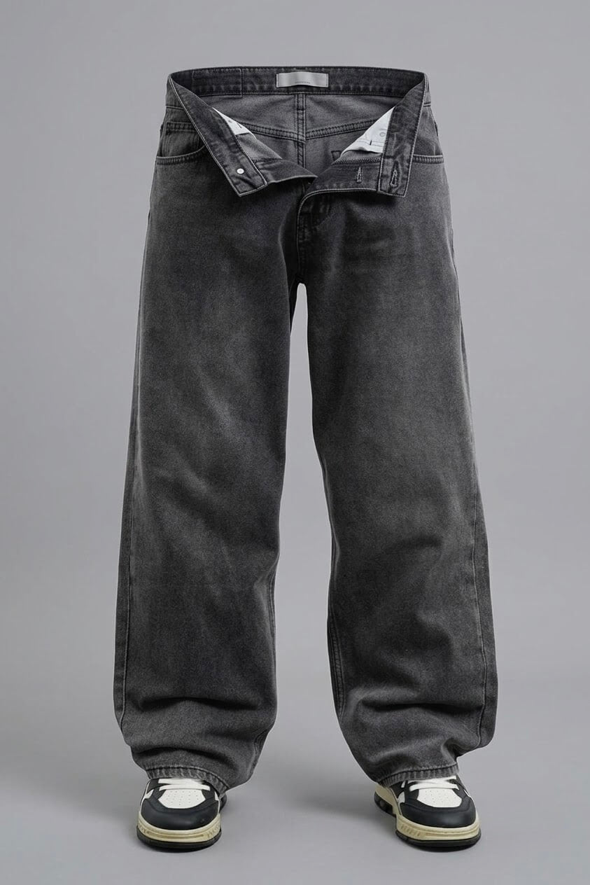 SUPER BAGGY DARK GRAY JEAN