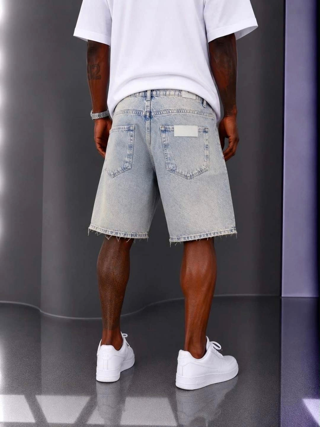 DIRTY WASHED RIPPED SHORT