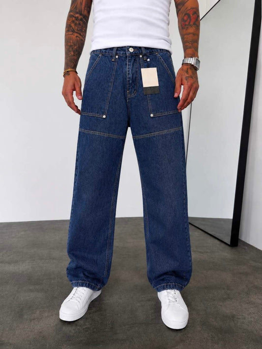 WASHED NAVI PREMIUM JEAN