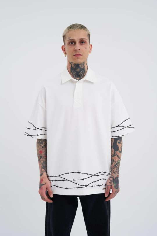 BARBED WIRE POLO T-SHIRT