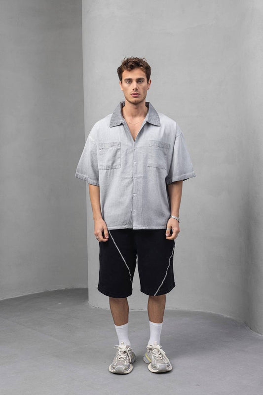 STONEWASHED DOUBLE POCKET VIP SHIRT