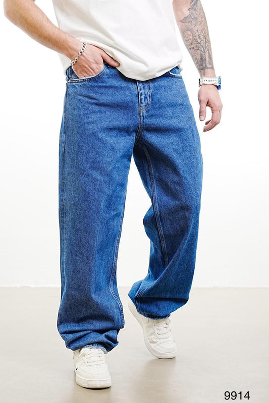 PREMIUM BRIGHT BLUE BAGGY JEAN