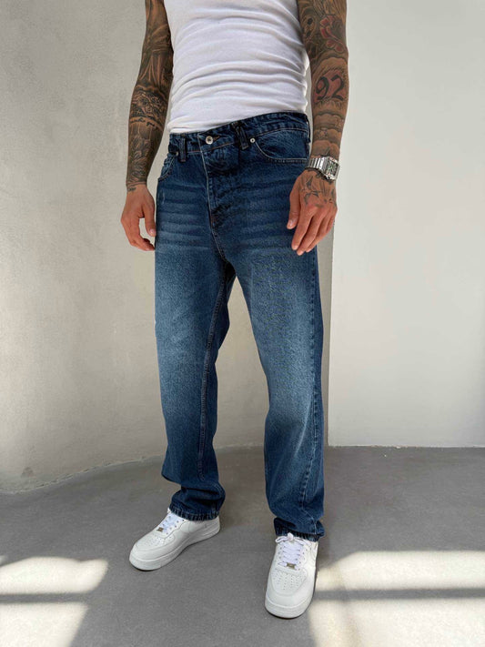 WASHED BLUE BAGGY FIT JEAN