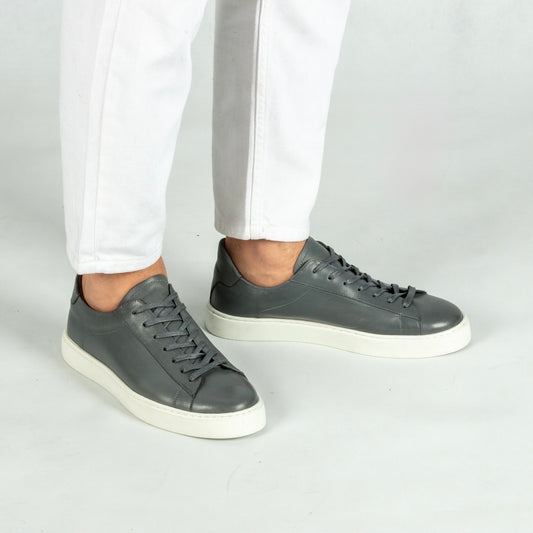 PREMIUM GRAY LEATHER SHOES