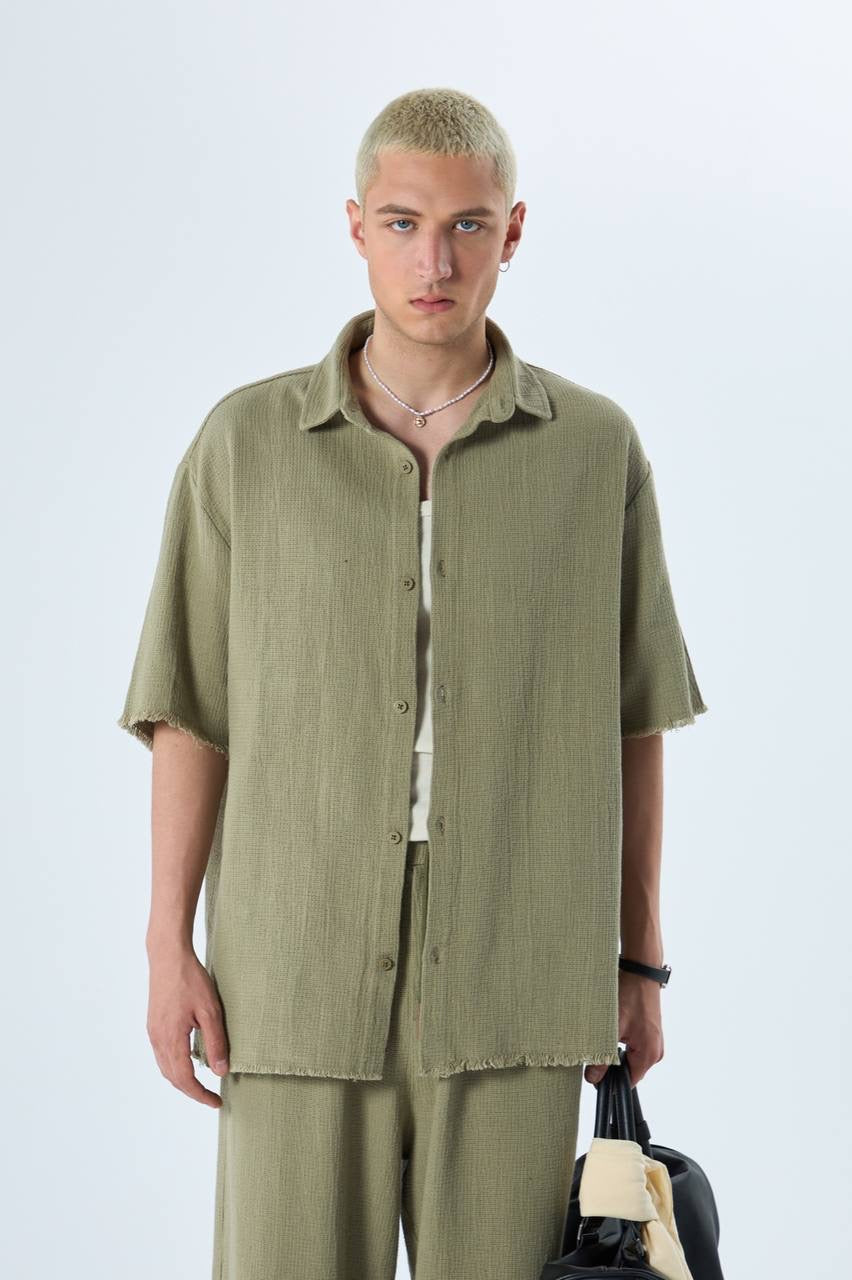 HUNTER GREEN LINEN SET