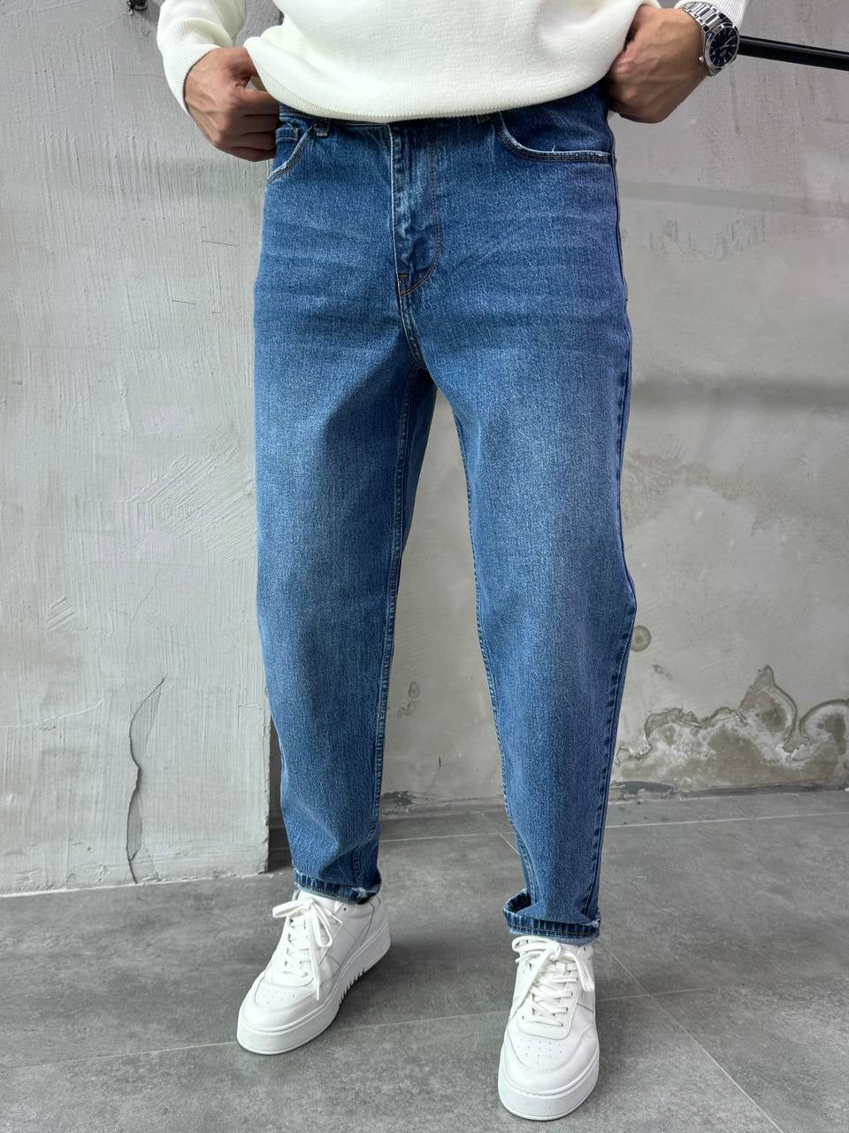 DARK BLUE BOYFRIEND CUT JEAN