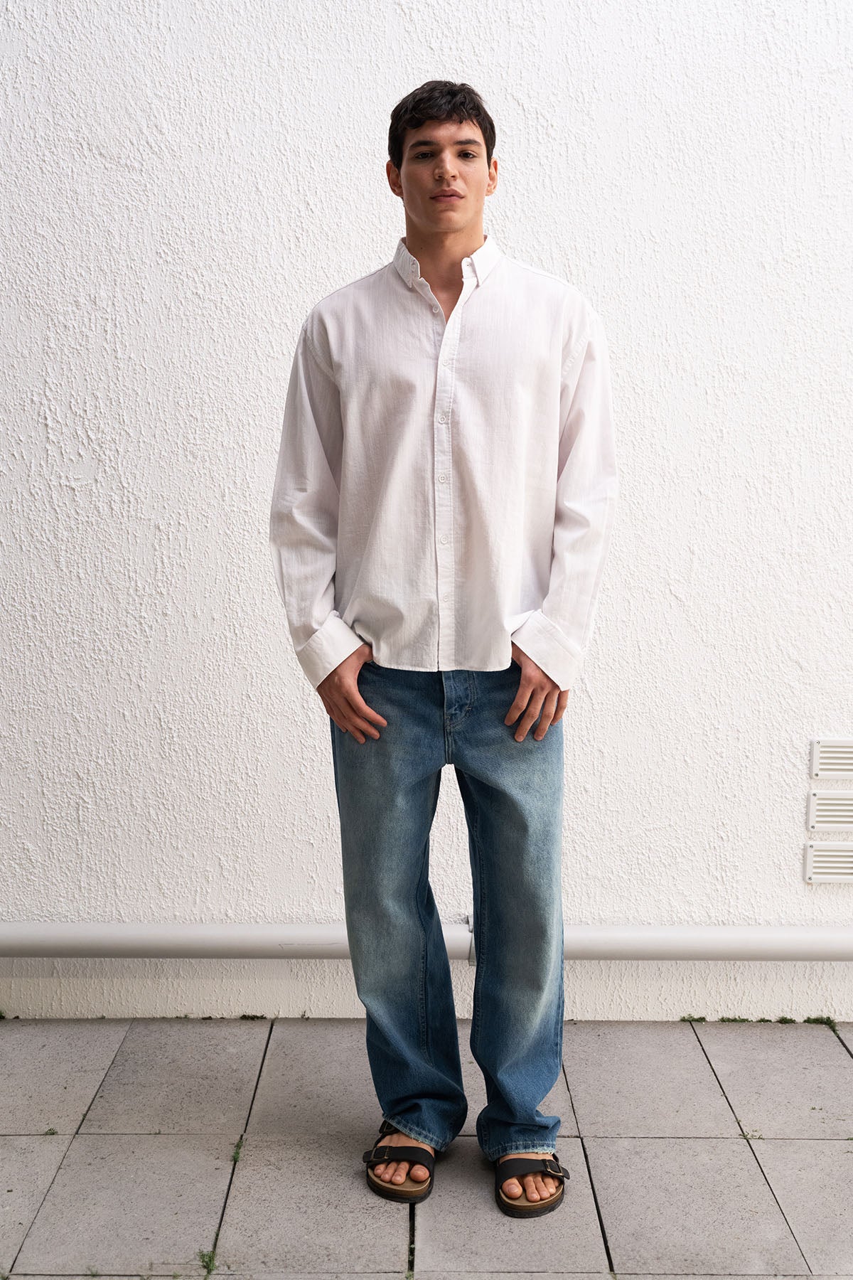 LINEN TYPE BASIC SHIRT