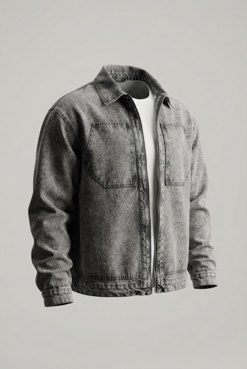 VIP WASHED BROWN DENIM JACKET