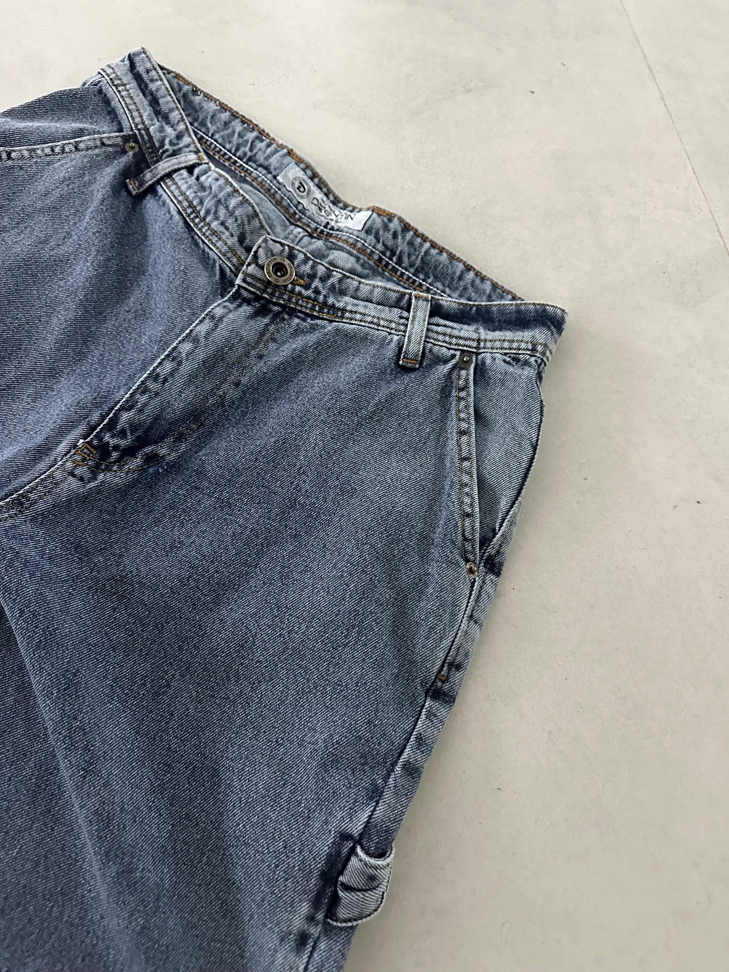 DESIGNED BLUE STONEWASHED BAGGY JEAN