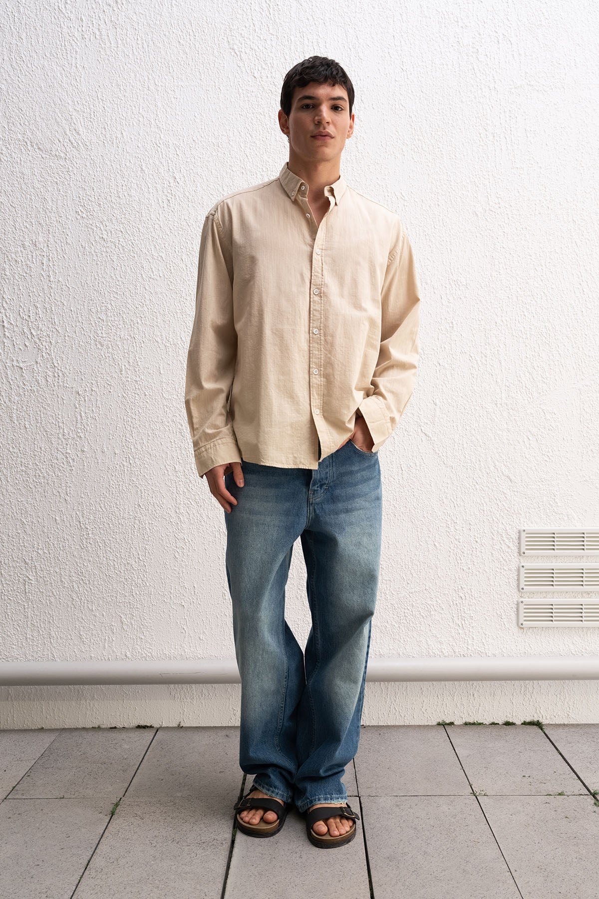 LINEN TYPE BASIC SHIRT