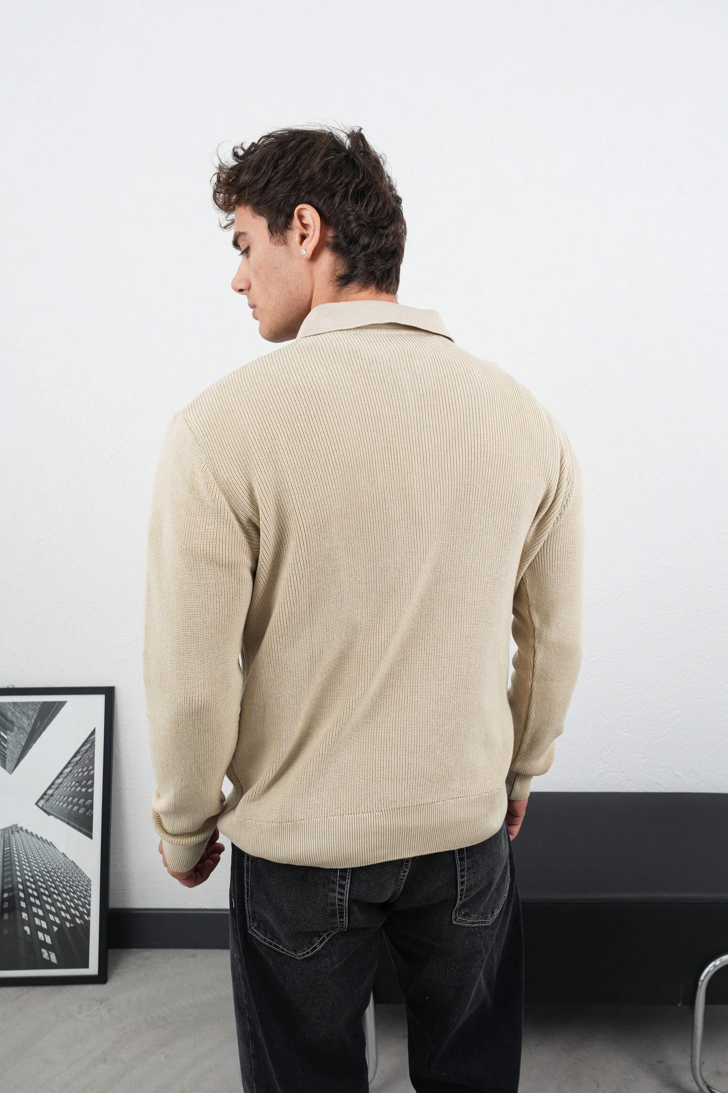 PREMIUM HALF ZIP POLO SWEATSHIRT