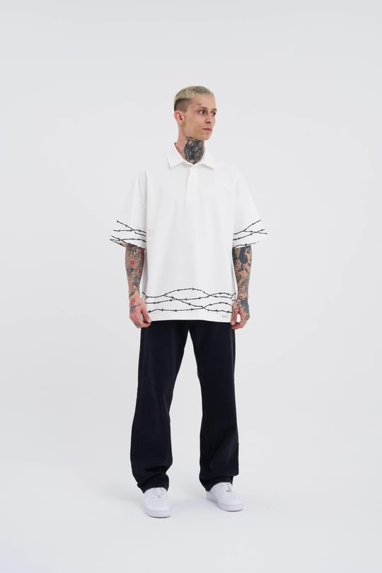 BARBED WIRE POLO T-SHIRT