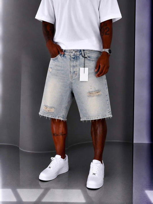 DIRTY WASHED RIPPED SHORT