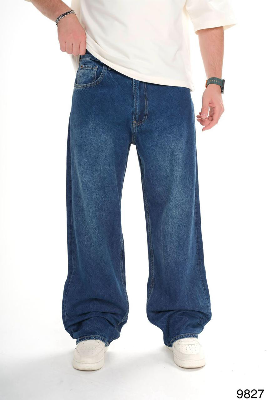 PREMIUM WASHED DARK BLUE BAGGY JEAN