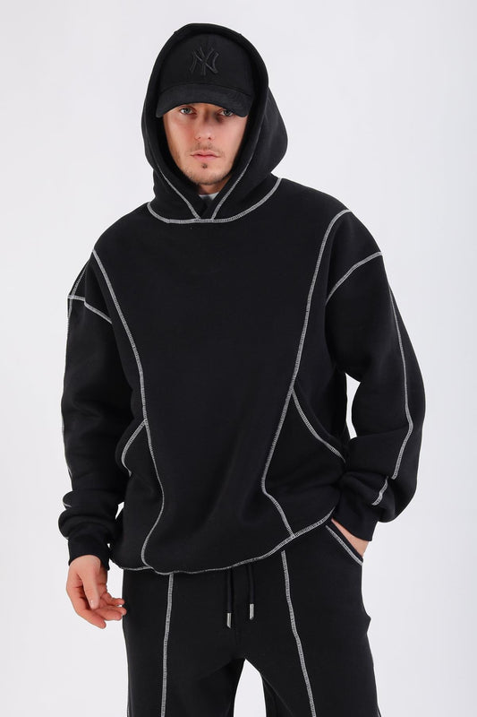 PREMIUM HOODIE WITH WHITE THREADS (2 COLOR)