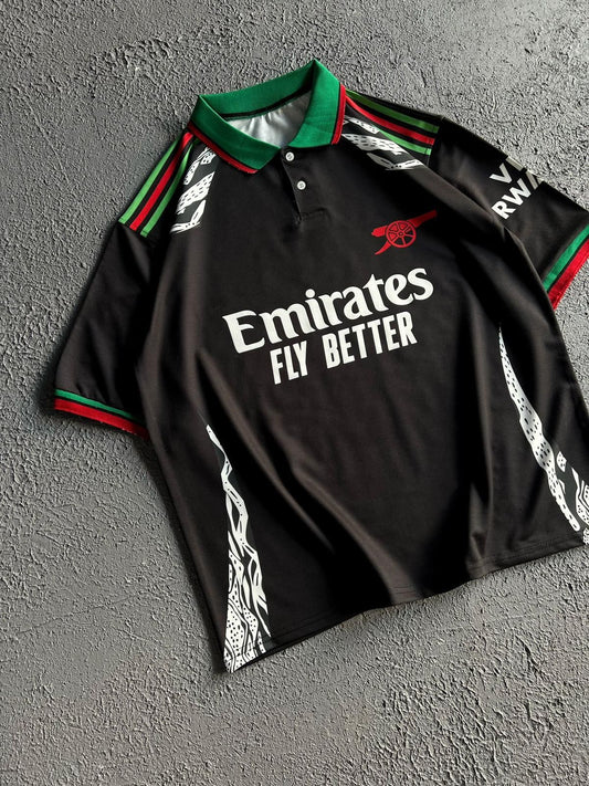 ARSENAL BLACK FANCY T-SHIRT