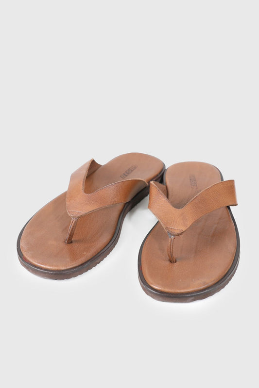 LEATHER STRAPPY SLIPPER