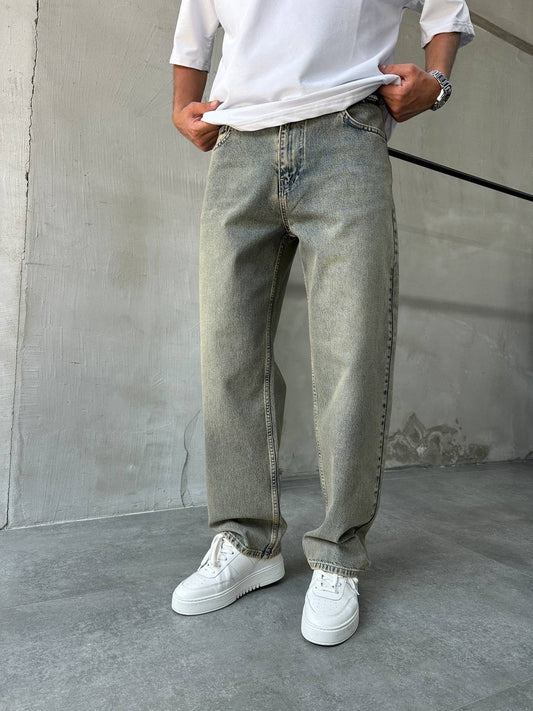 DIRTY-WASHED BAGGY JEAN