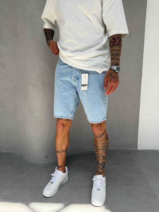 LIGHT BLUE WASHED SHORT