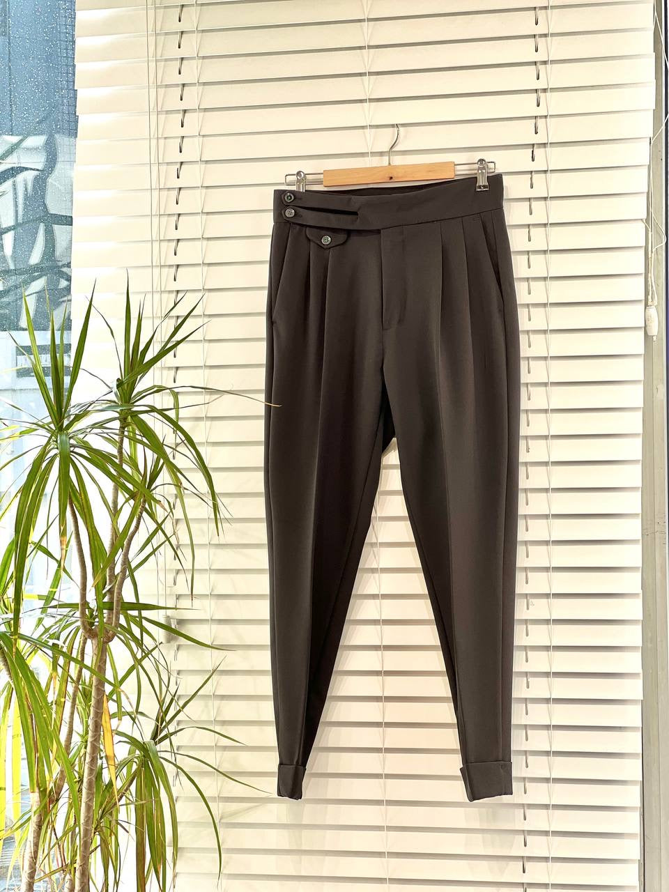 DOUBLE BUTTON ITALIAN PANTS (5 COLOR)