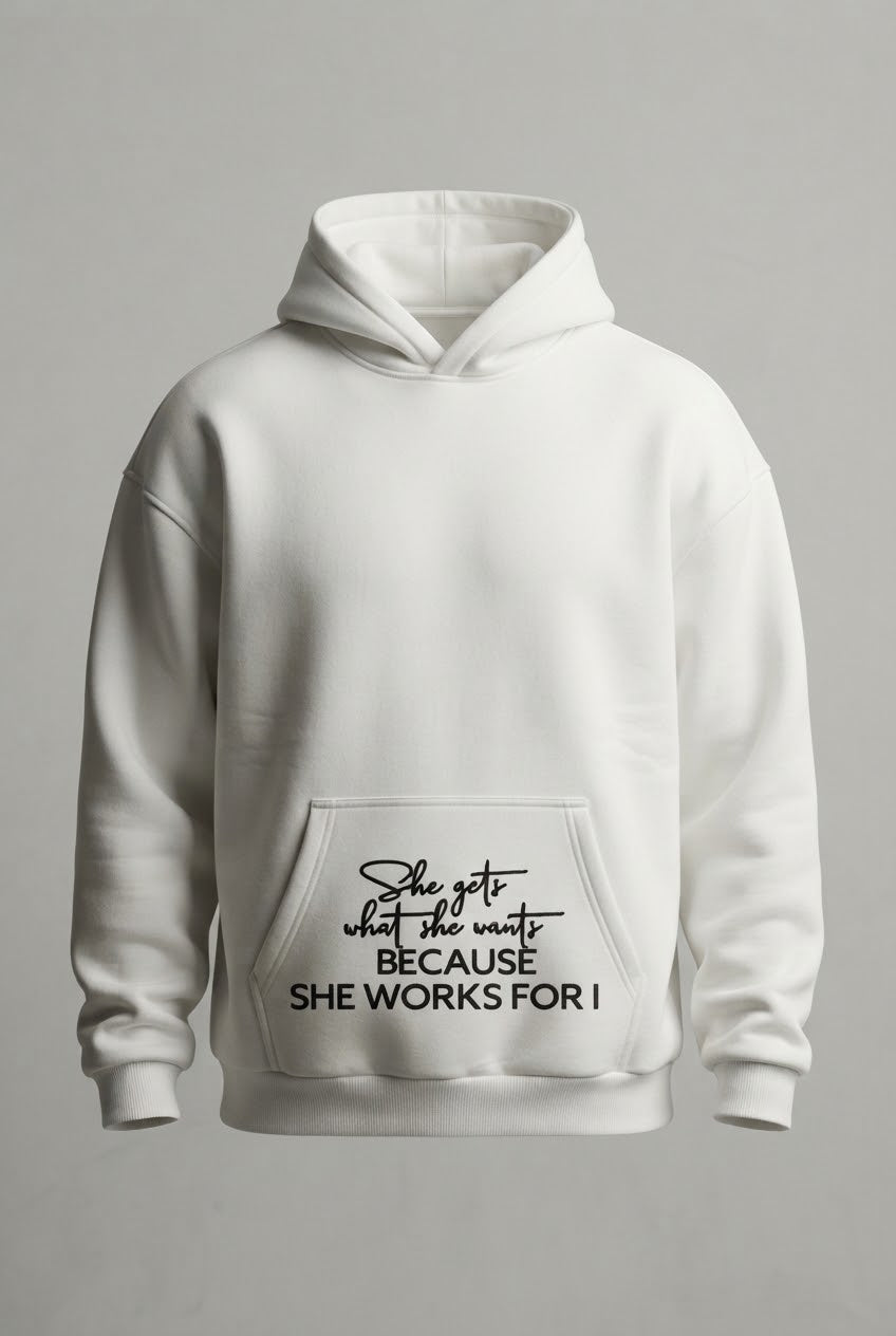 SHE WORKS FOR IT PREMIUM HOODIE