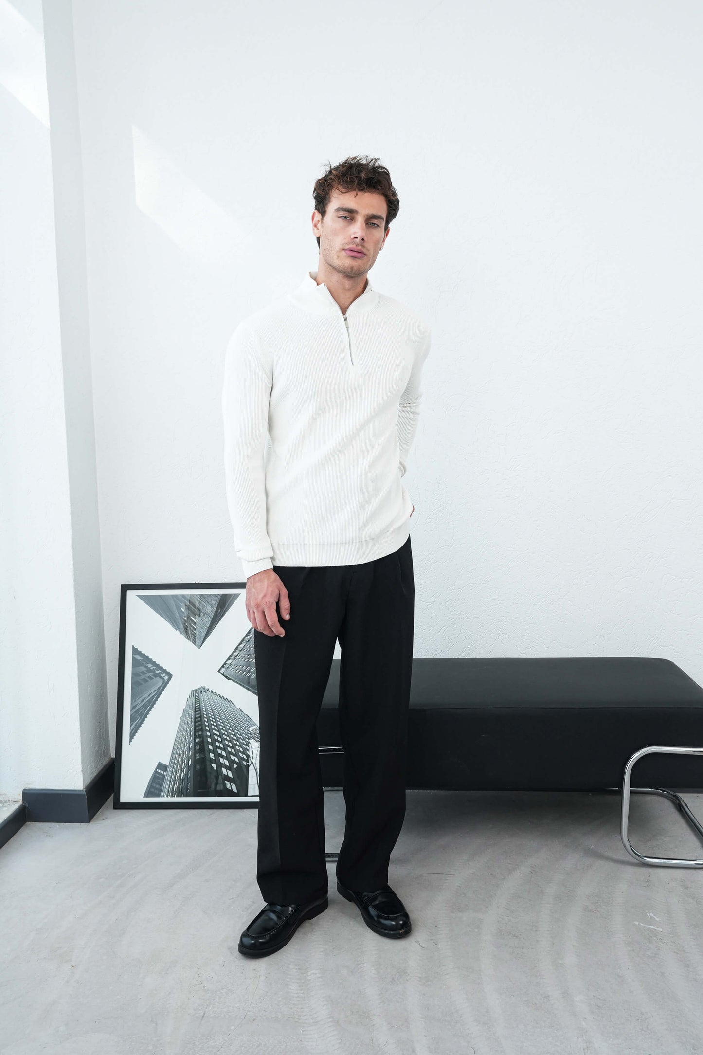 PREMIUM HALF ZIP SWEATER (5 COLOR)