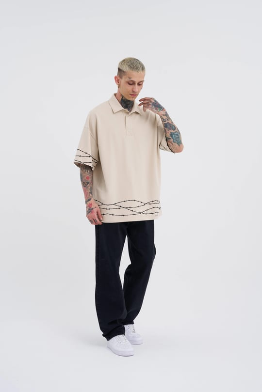 BARBED WIRE POLO T-SHIRT