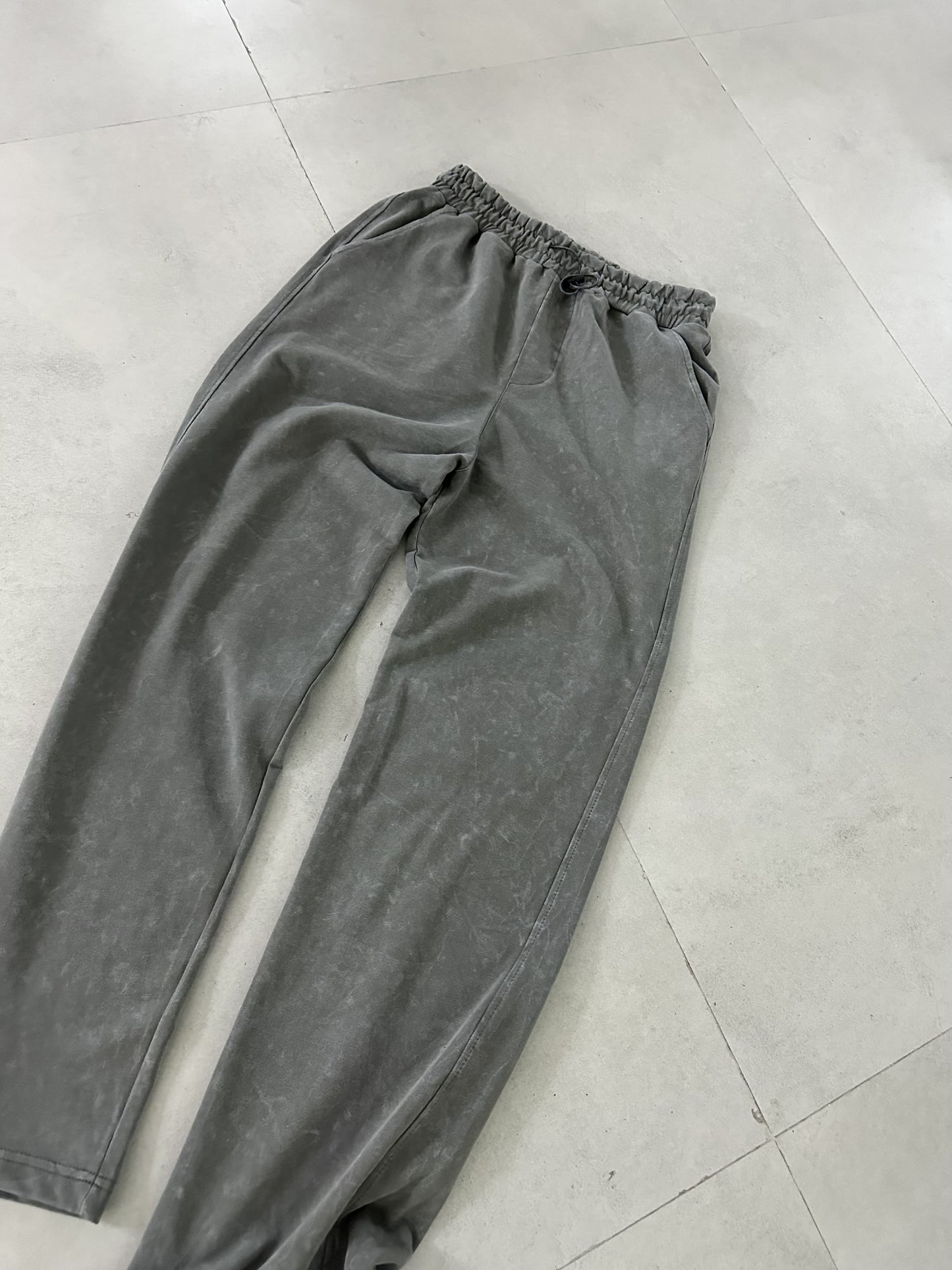 STONEWASHED BASIC TRACK PANTS