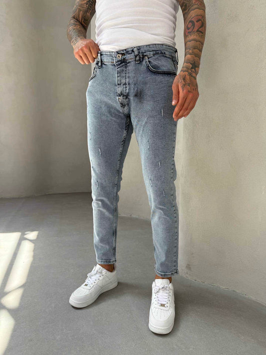 SCRATCH MATT BLUE SLIM FIT JEAN