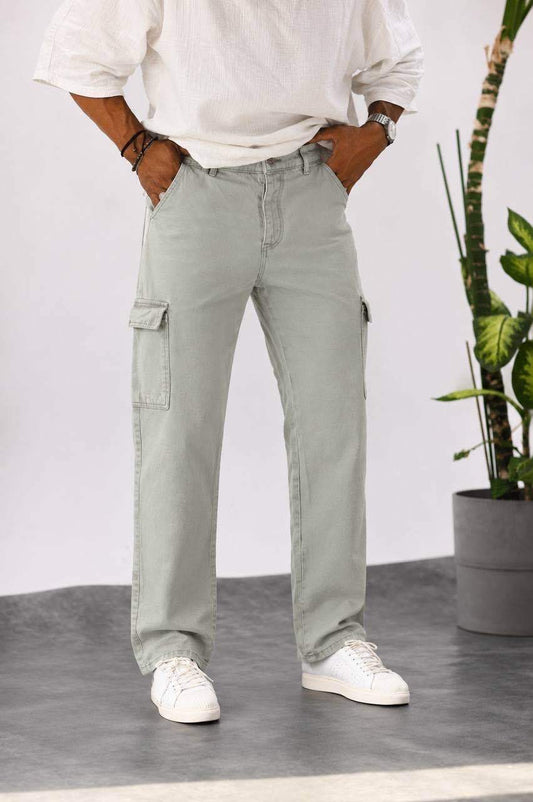 MINT COLOR CARGO JEAN