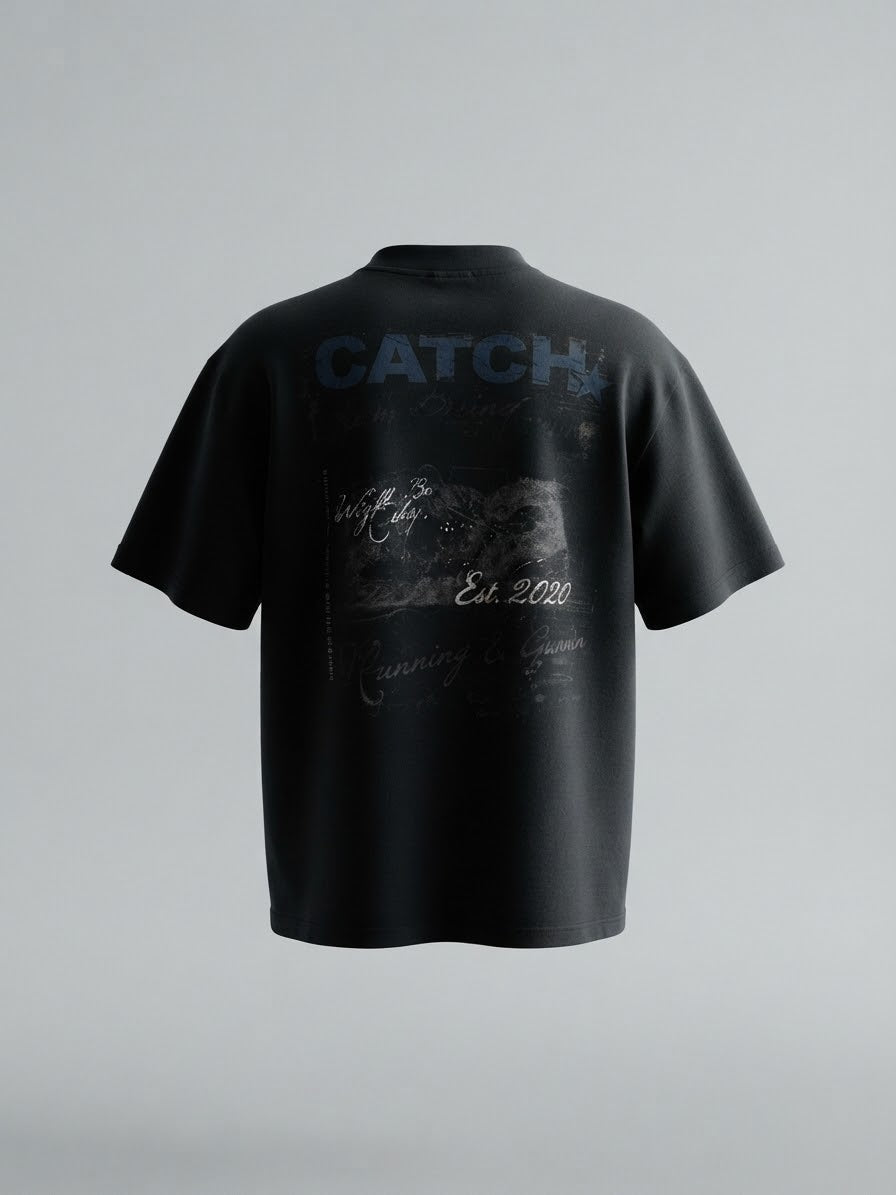 PREMIUM WASHED CATCH T-SHIRT